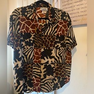 Teddi animal print blouse